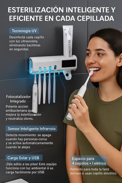 SOPORTE ESTERILIZADOR UV-DISPENSADOR DE CREMA