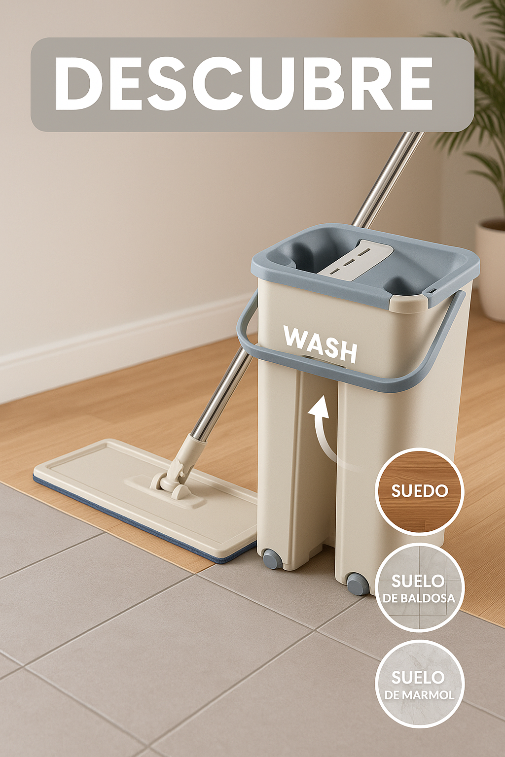 TRAPEADOR ESCURRIBLE LIMPIEZA FACIL