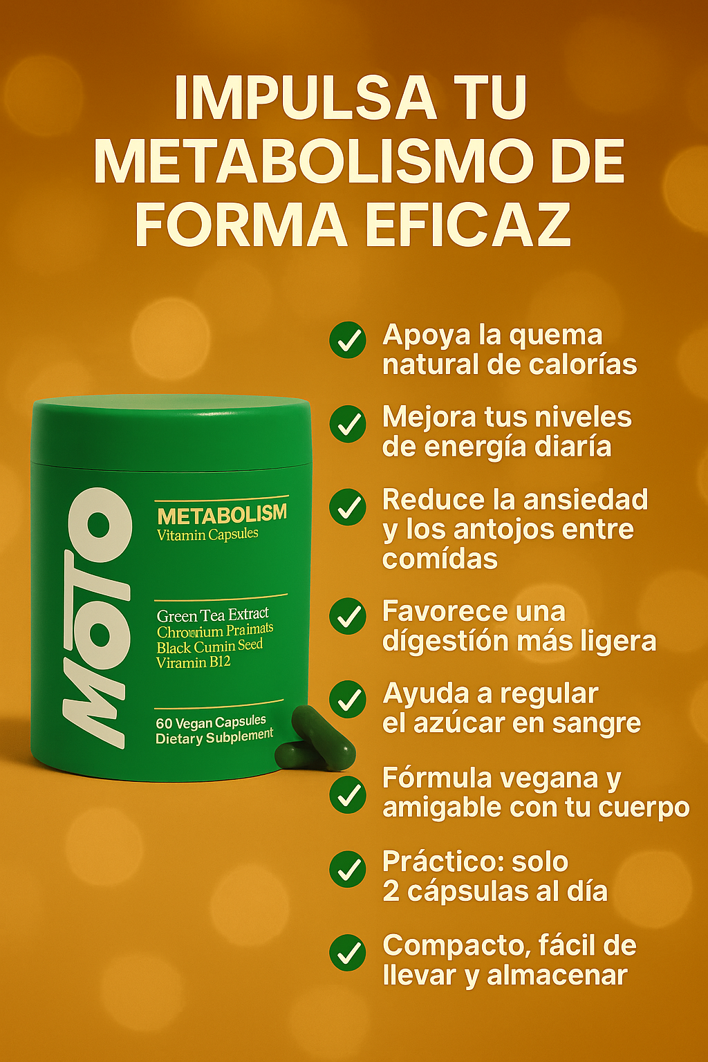 Activa tu Metabolismo, Transforma tu Energía y Quema Grasa - prueba MOTO Metabolism